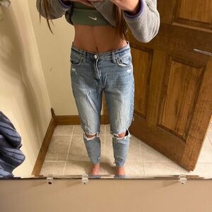 American Eagle Ripped Mom Jeans